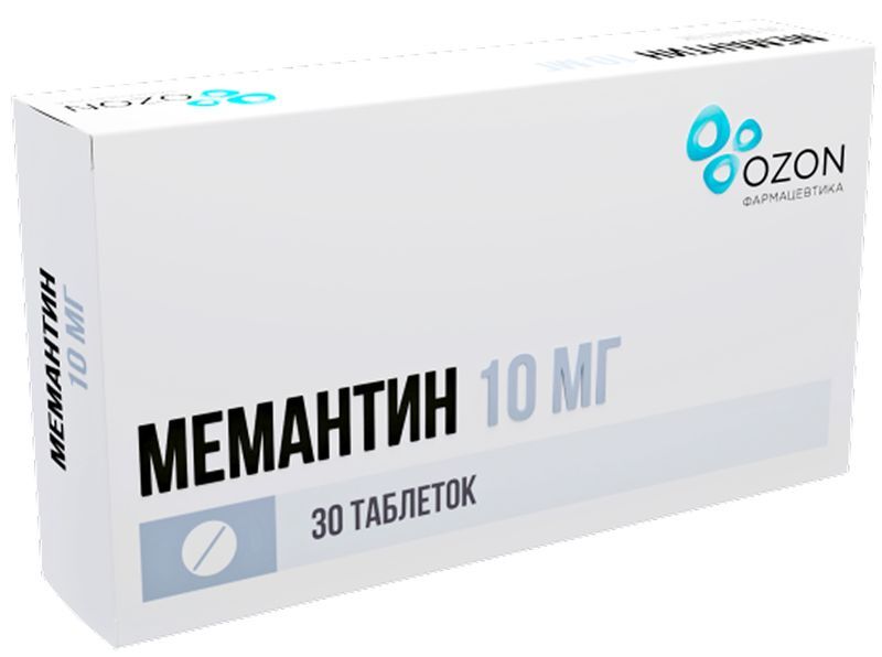 Мемантин 10мг 30 шт. таблетки покрытые пленочной оболочкой, фото №2