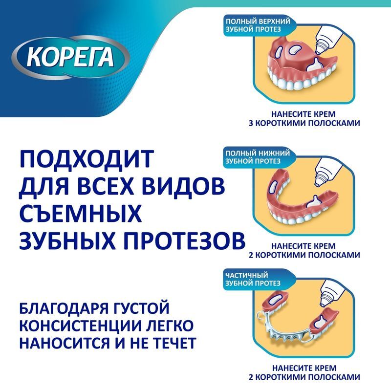 Корега Экстра Сильный Мятный, крем для фиксации зубных протезов, 40г, фото №4