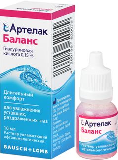 Артелак баланс раствор офтальмологический увлажняющий 10мл купить по цене от 599 руб в Москве, заказать с доставкой, инструкция по применению, аналоги, отзывы