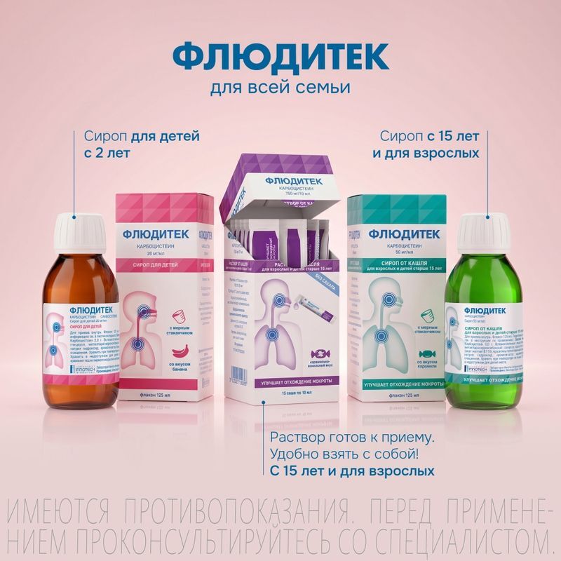 Флюдитек 20мг/мл 125мл сироп для детей, фото №5