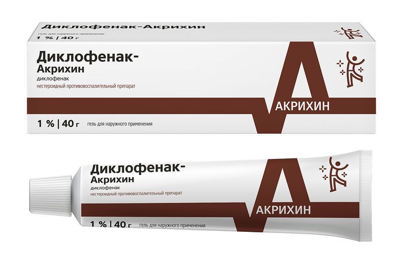 Диклофенак- акрихин 1% 40г гель для наружного применения, фото №2