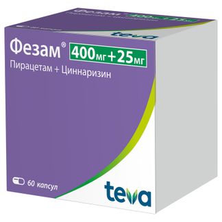 Фезам 400мг+25мг 60 Шт. Капсулы Купить По Цене От 363 Руб В.