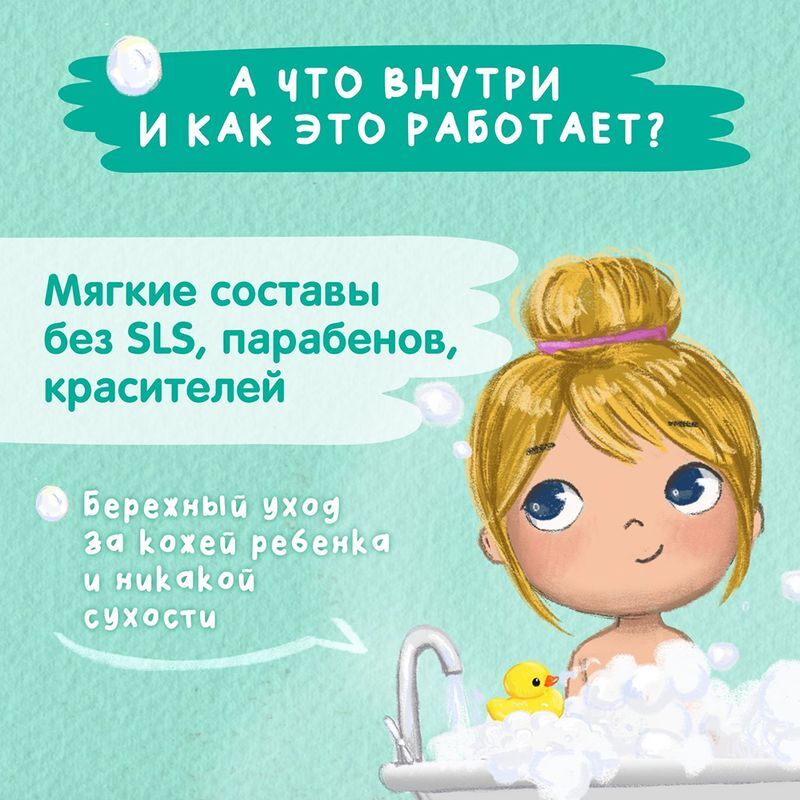 Мое солнышко гель для купания и душа для девочек 400мл, фото №6
