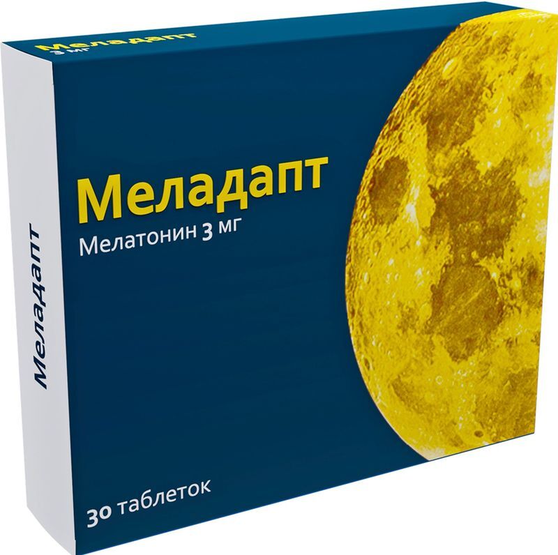 Меладапт 3мг 30 шт. таблетки покрытые пленочной оболочкой, фото №2