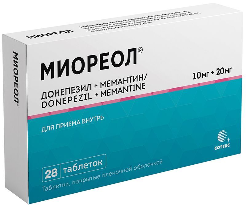 Миореол 10мг+20мг 28 шт. таблетки покрытые пленочной оболочкой, фото №2