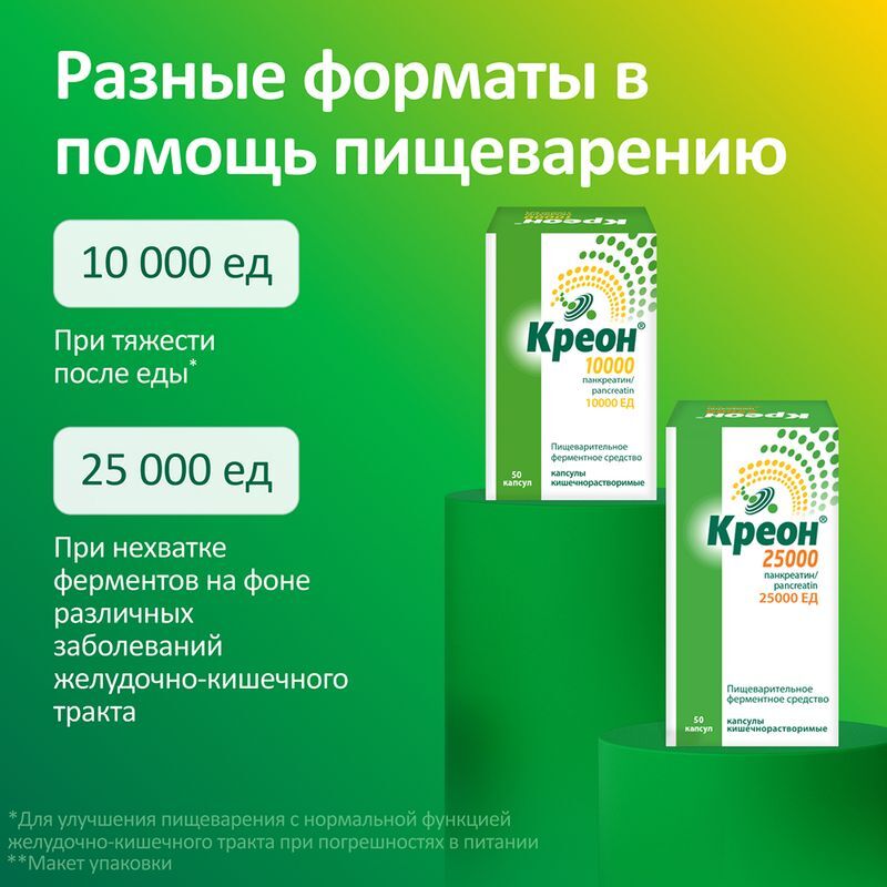 Креон 25000 50 шт. капсулы кишечнорастворимые, фото №8