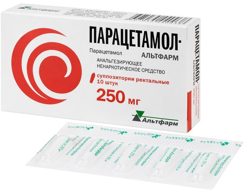Парацетамол-альтфарм 250мг 10 шт. суппозитории ректальные, фото №2