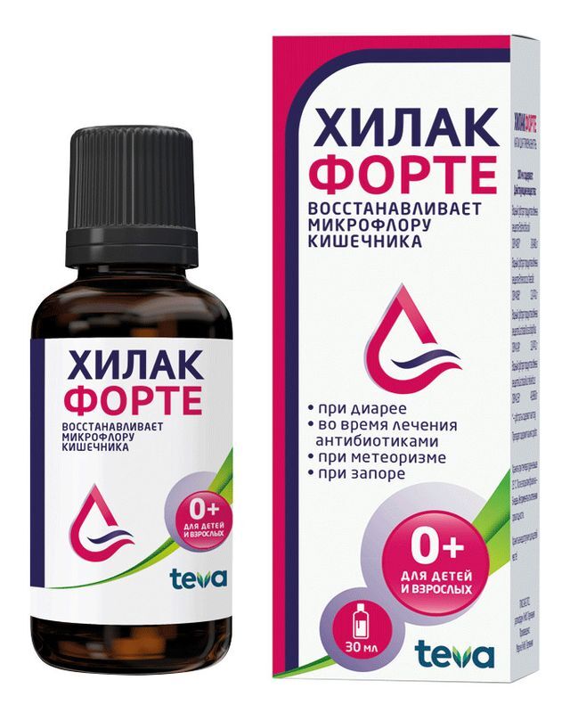 Хилак форте 30мл капли для приема внутрь, фото №2