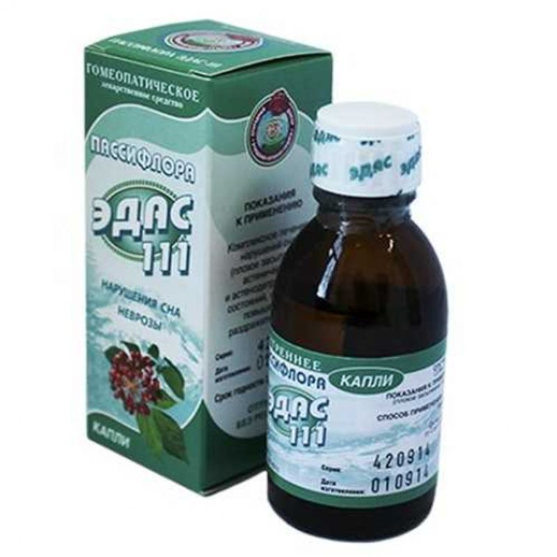 Эдас-111 25мл капли гомеопатические (пассифлора) эдас  по цене от .