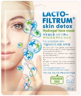 Лактофильтрум Скин Детокс Маска Для Лица Очищающая Гидрогелевая.