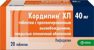 кордипин хл 40 мг инструкция по применению цена отзывы аналоги