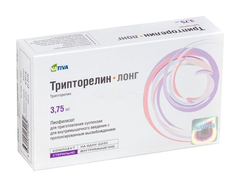 Трипторелин-лонг 3,75мг 1 шт. лиофилизат для приготовления суспензии .