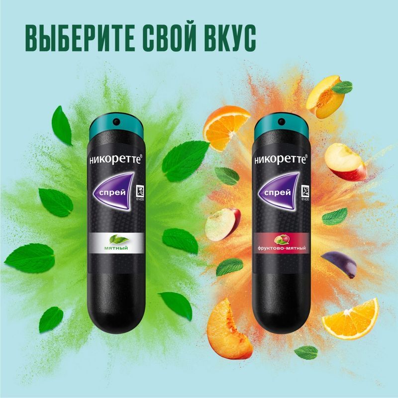 Никоретте мятный спрей от курения для местного применения 1 мг/доза, 13,2 мл 1 шт., фото №7