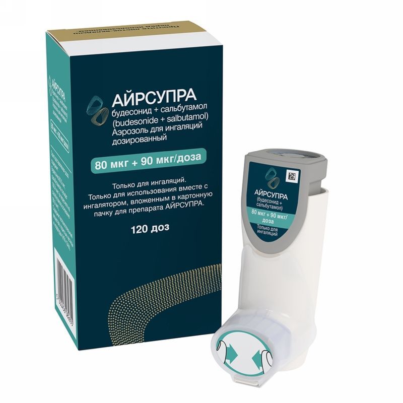 Айрсупра 80мкг+90мкг/доза 120доз аэрозоль для ингаляций дозированный, фото №2