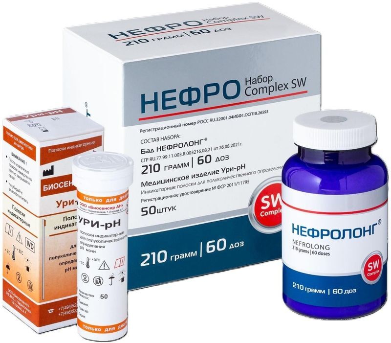 Нефро Комплекс Св набор (Нефролонг 60доз+Полоски индикаторные 50шт), фото №2