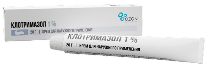 Клотримазол 1% 20г крем для наружного применения Озон, фото №2