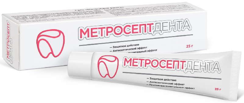 Метросепт дента гель для десен 25г купить по цене от 192 руб в Москве ...