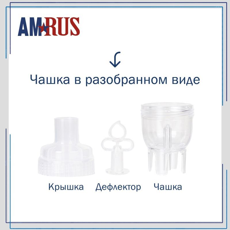 Амрус Ингалятор компрессорный Amnb-502 для детей Паровозик Здоровья, фото №6